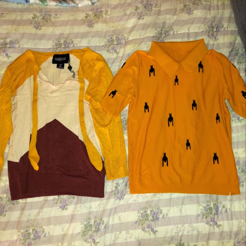 Vintage yellow tops